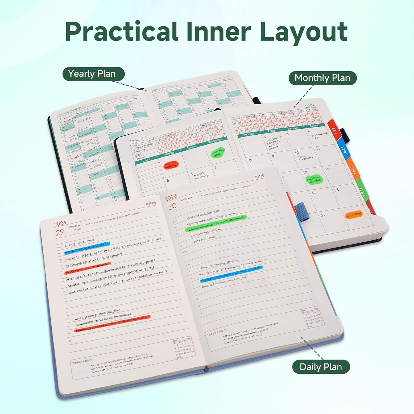 Dated 2026 Planner Daily Weekly & Monthly Journal