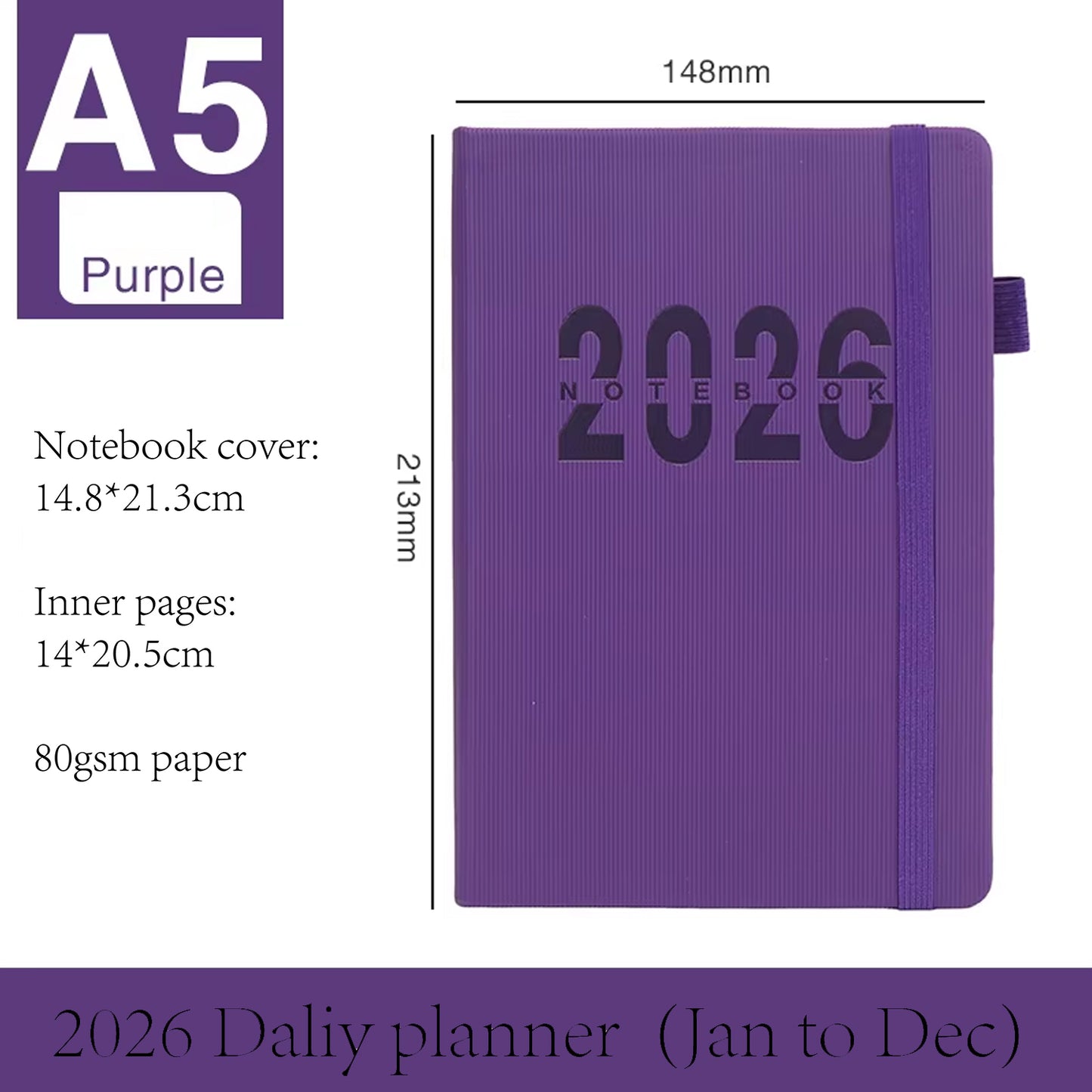 2026 A5 Dated Notebook To Do List Daily Planner