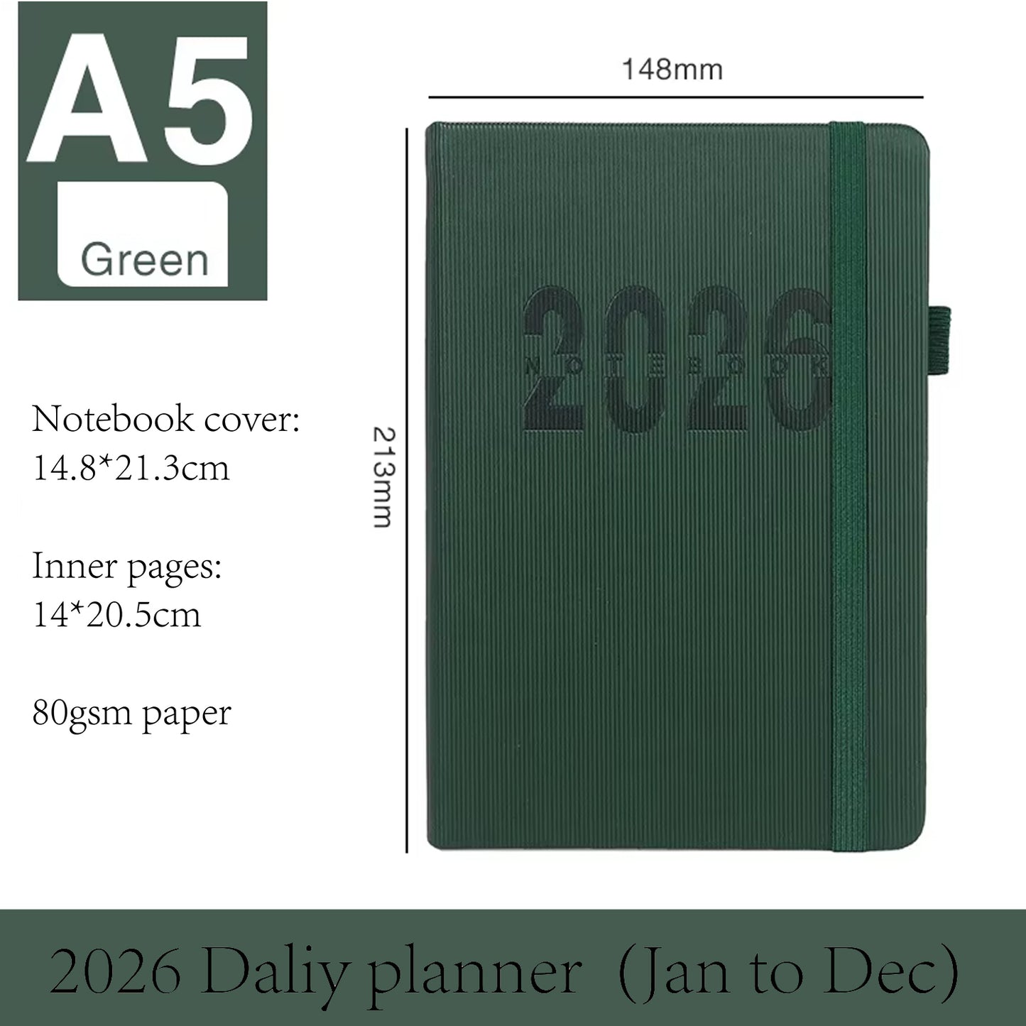 Dated 2026 Planner Daily Weekly & Monthly Journal