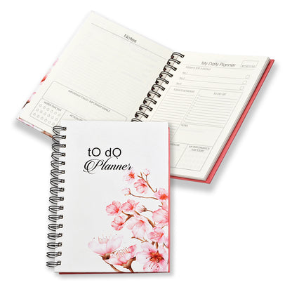 Undated | Daily | Desk Premium Hard Cover Wiro Bound A5 Planner with 150 sheets