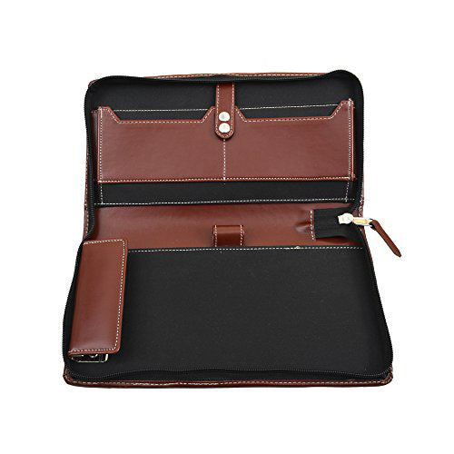 Paperlla Brown Expandable Multiple Chequebook Holder | Document Holder