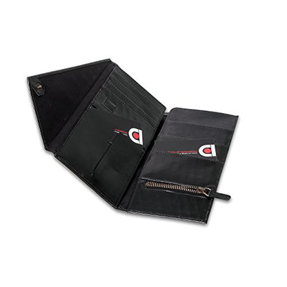 Faux Leather Multiple Passport Cover Holder Pouch / Passport Document Folder for Men (Raven Black)