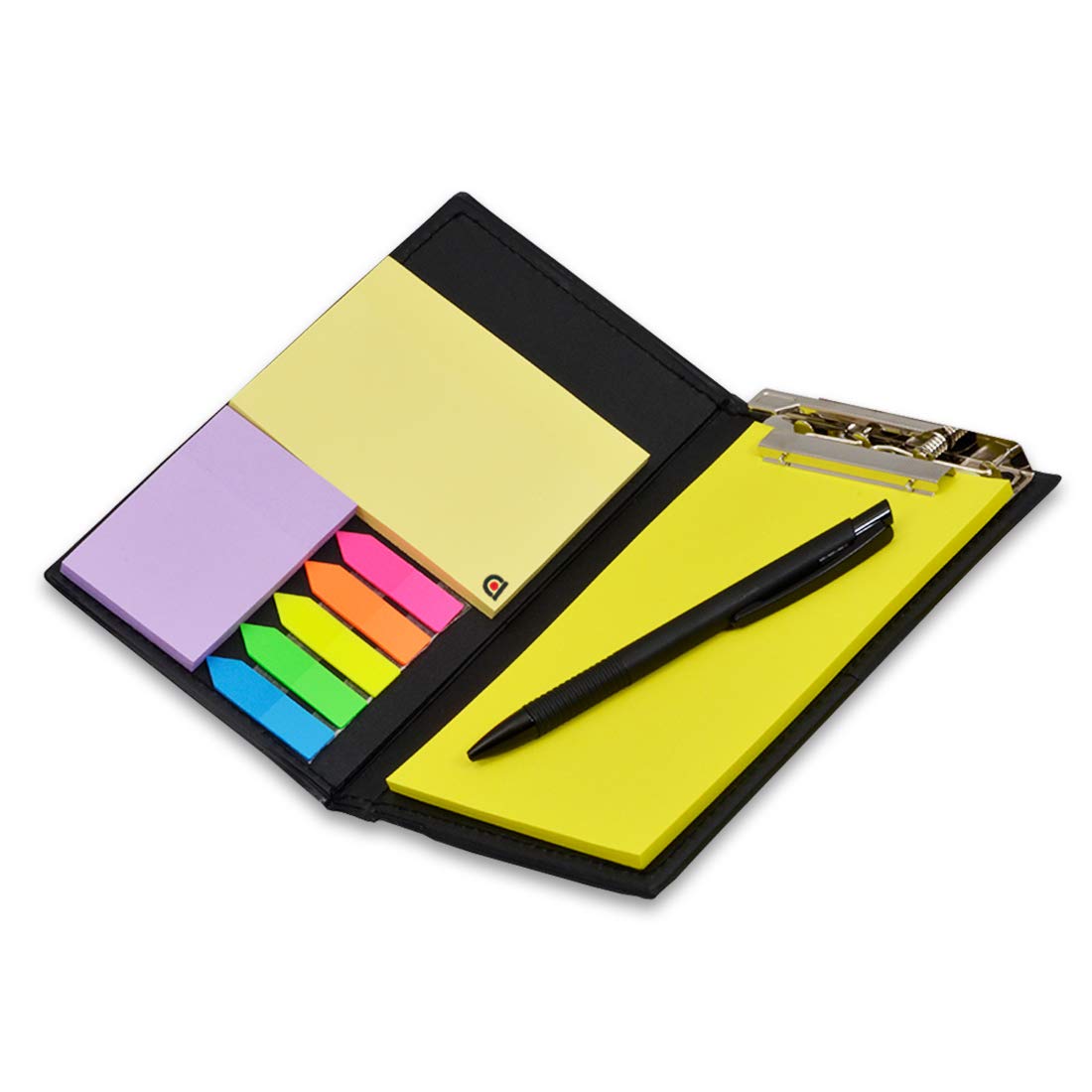Buy Notepad Memo Holder Desk Organizer with Colorful Sticky Notes Stationery Gift Set with Pen