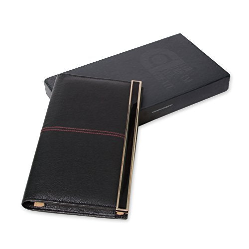 Multiple Cheque Book Holder / Leatherite Folder (Unique Black)