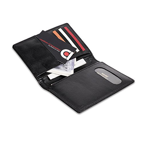 Faux Leather Multiple Passport Cover Holder Pouch / Passport Document Folder for Men (New Black)