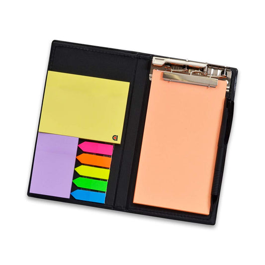 Buy Notepad Memo Holder Desk Organizer with Colorful Sticky Notes Gift Set with Pen