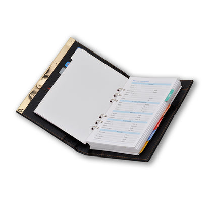 Buy Black Elegant Faux Leather Diary Organizer 2023, Leather Passport Wallet Online