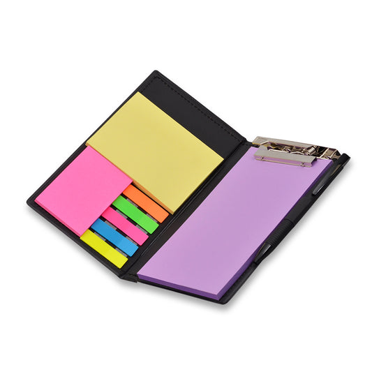Notepad Memo Holder with Colorful Sticky Notes Set