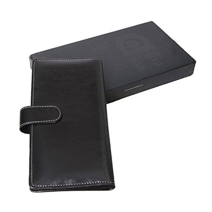 Multiple Cheque Book Holder/Leatherite Folder (Raven Black)
