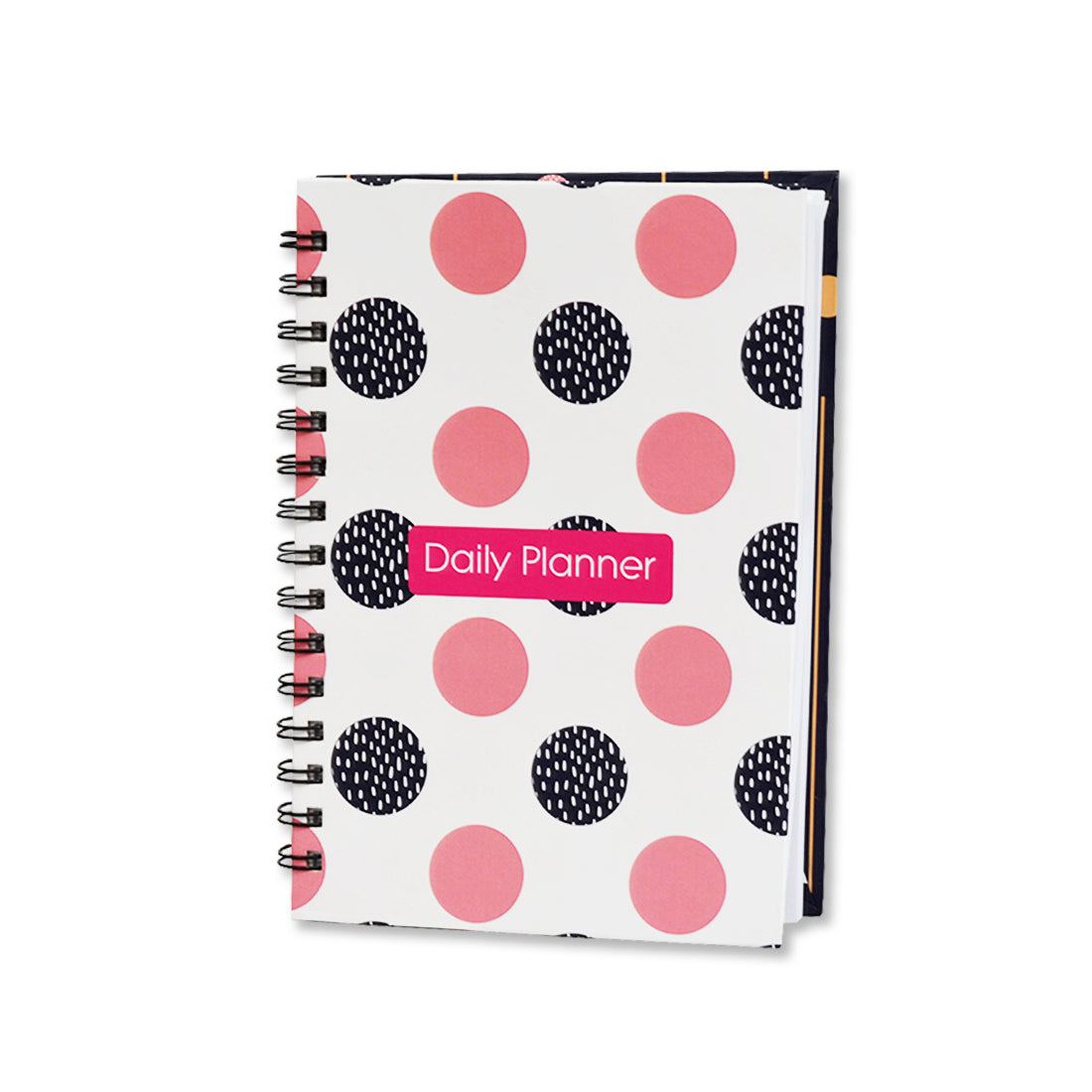 Daily Tracker Notebook Undated Planner, Hard Bound Cover with Twin - Wire Sprial Binding, Goal, Meal Planner