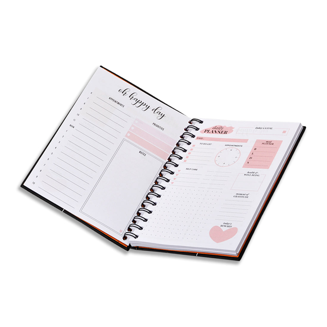 Undated To Do List Diary Weekly Monthly Budget Goal Planner for Work Office Stationery Home | Twin Wire Spiral Binding
