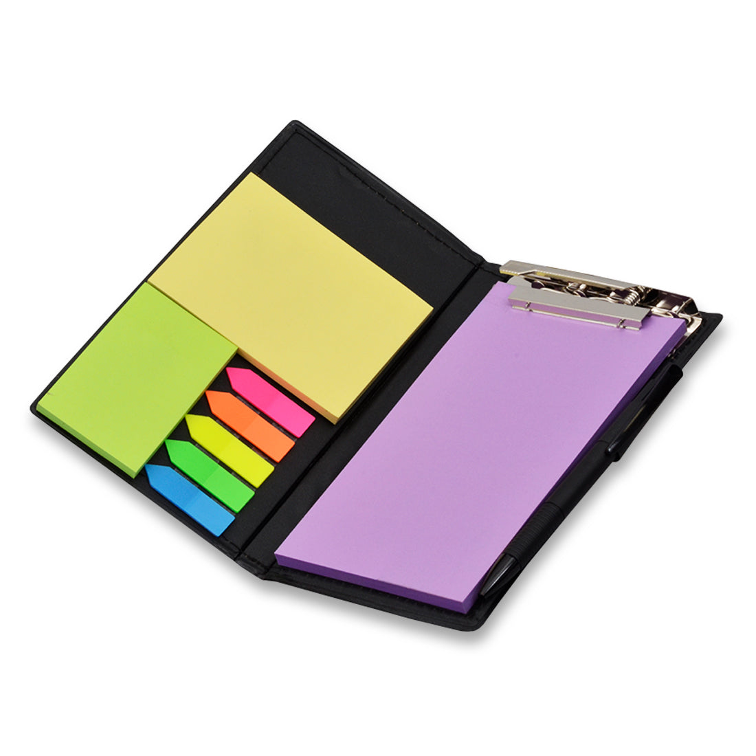 Notepad Memo Holder with Colorful Sticky Notes Set