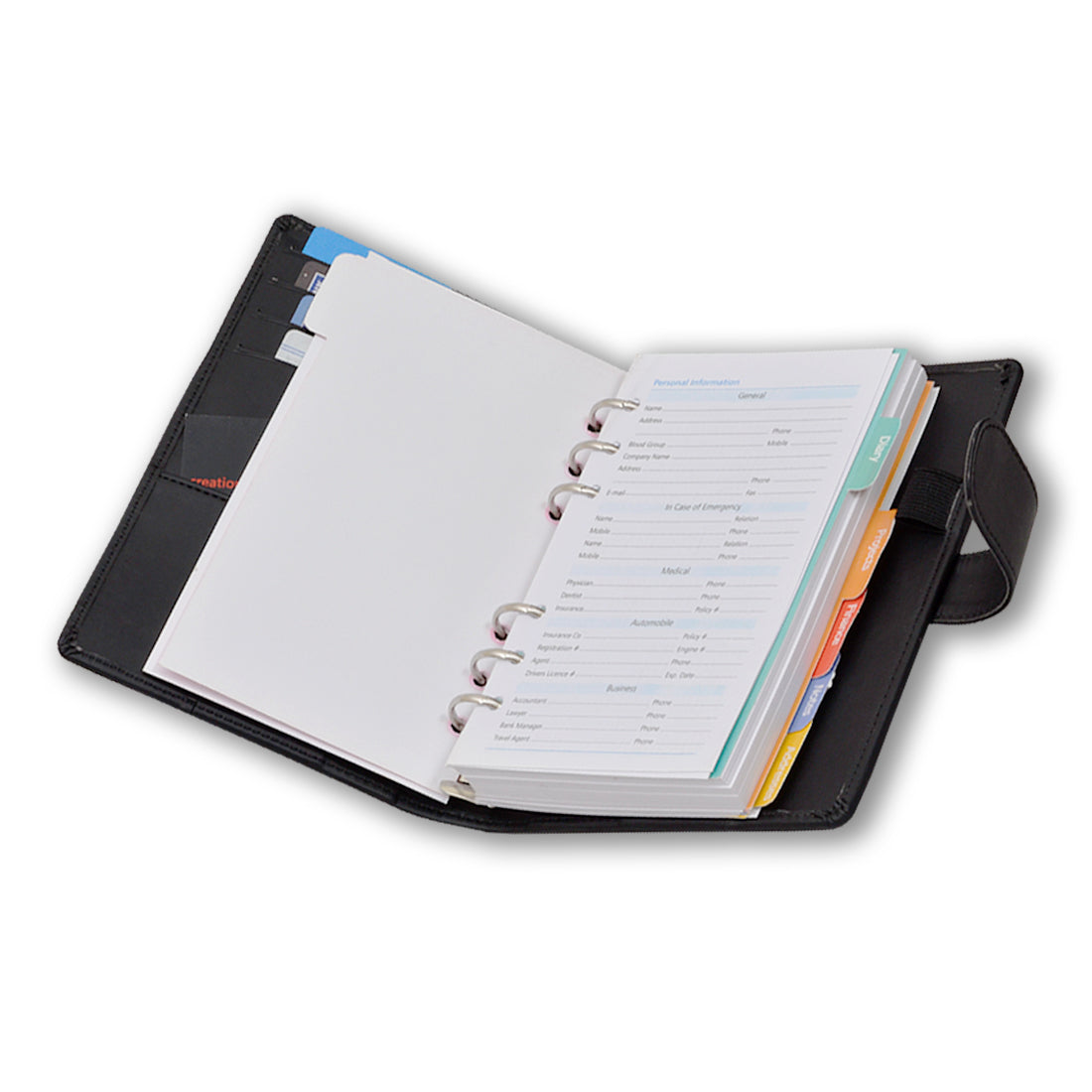 Buy Black Stylish Faux Leather Daily Diary 2023, Chequebook Holder