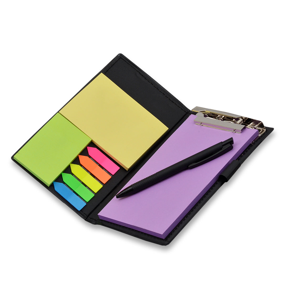 Notepad Memo Holder with Colorful Sticky Notes Set